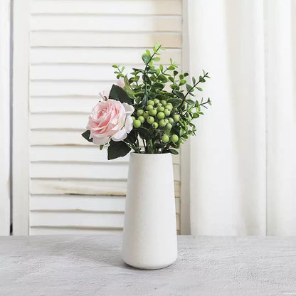 Vzmiza Weiße Keramik Vase – Elegante Blumenvase für Pampasgras & Aesthetic Deko
