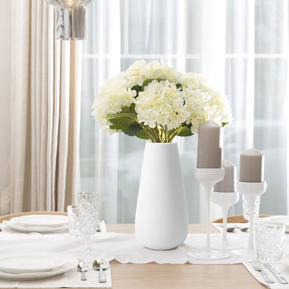 Vzmiza Weiße Keramik Vase - Handgefertigte Blumenvase für Pampasgras & Moderne Deko